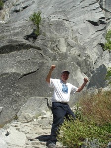 Dad Hiking 8 Miles in 2007